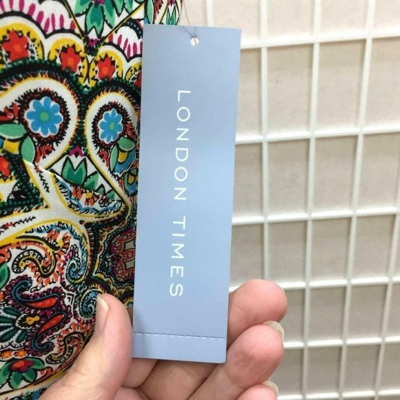 London Times Scoop Neck Shift Dress Size 4 - Picture 7 of 8